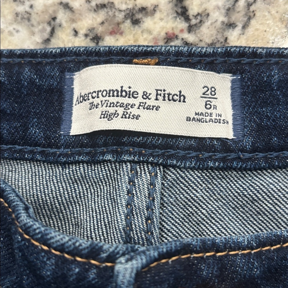 American Eagle Outfitters Dark Blue Flare Jeans - Picture 2 of 2